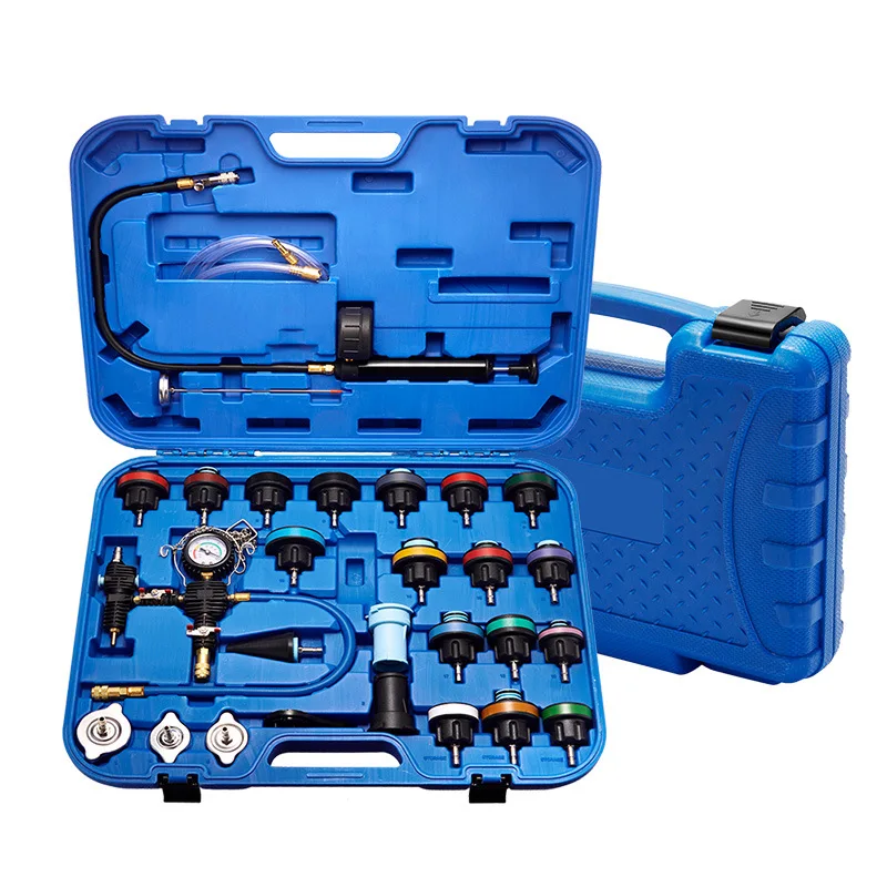 Professional Car Too 18 Pcs Radiator Pressure Tester & Vacuum Purge & Refill Tool Kit