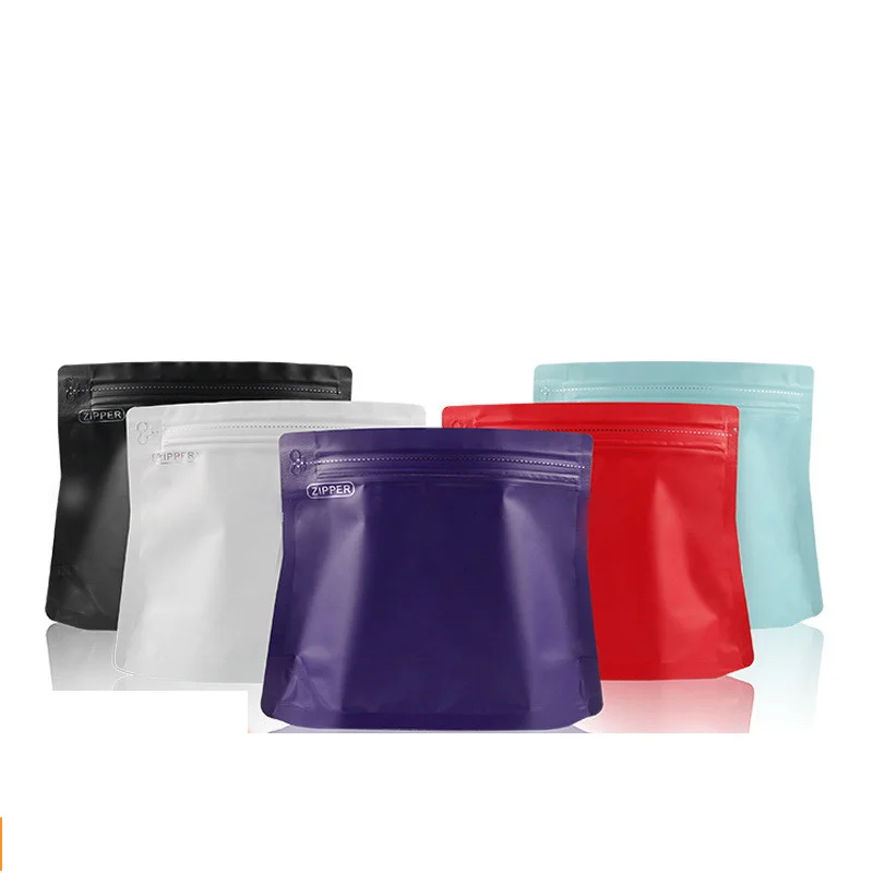 Resealable biodegradable luxury foil sachet stand up packaging plastic shape 16oz coffee bags with valve and zipper