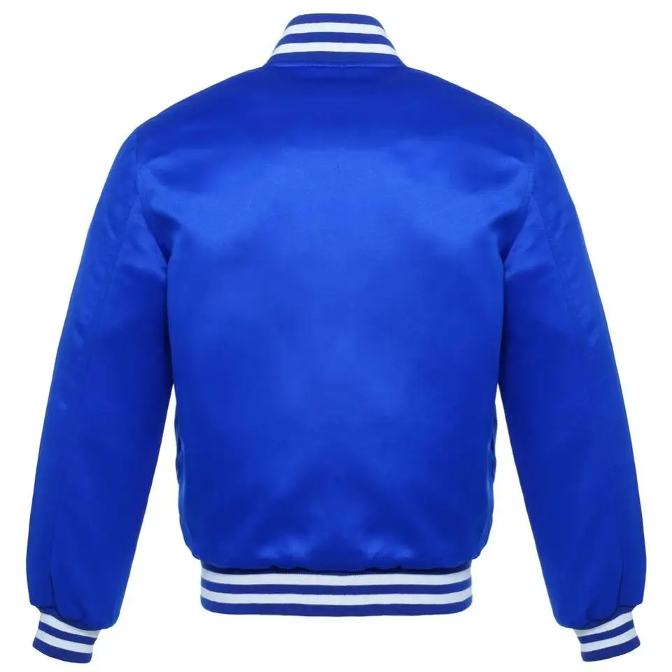 Customized Design Team Name & Number Starter jacket / bomber Batch Embroidered Satin Jackets