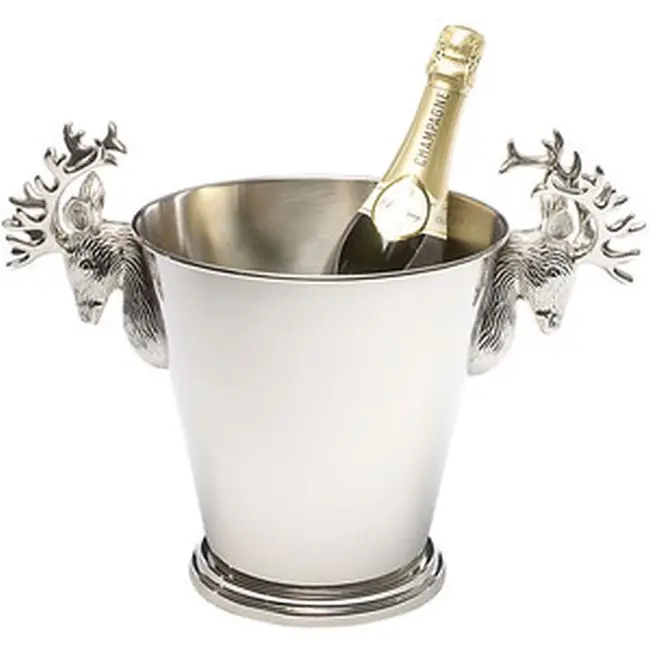 silver plated unique deer handle wine cooler Light Color Beaded Fancy Wholesale Luxury Wine Cooler For Sale