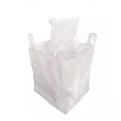 Jumbo Bag Big Bags Scrap PP 1000kgs Top White Skirt Cross Flat Color Printing Feature Weight Bottom Loop Safety Material SHN