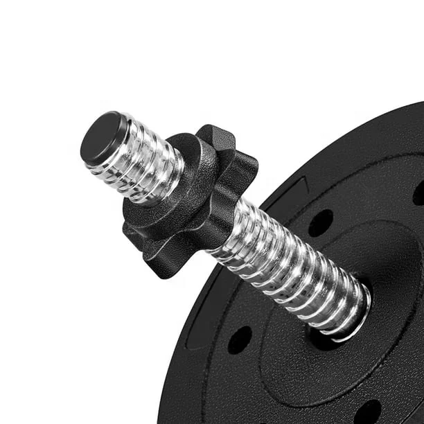 Wholesale Cheap Custom Gym Weightlifting Equipment 45lbs 20kg Plastic Cement Sand Filled Adjustable Weight Plate Set