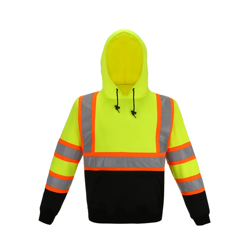 Флисовая толстовка с капюшоном hi vis оптовая продажа хлопковая защитная Рабочая одежда для мужчин рабочая
