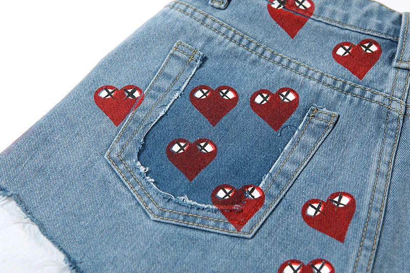 2023 Jean Shorts Women Denim Pockets Stretchy Jeans Shorts High Fashion Denim Booty Blue Colorful Street Wear Shorts Jeans