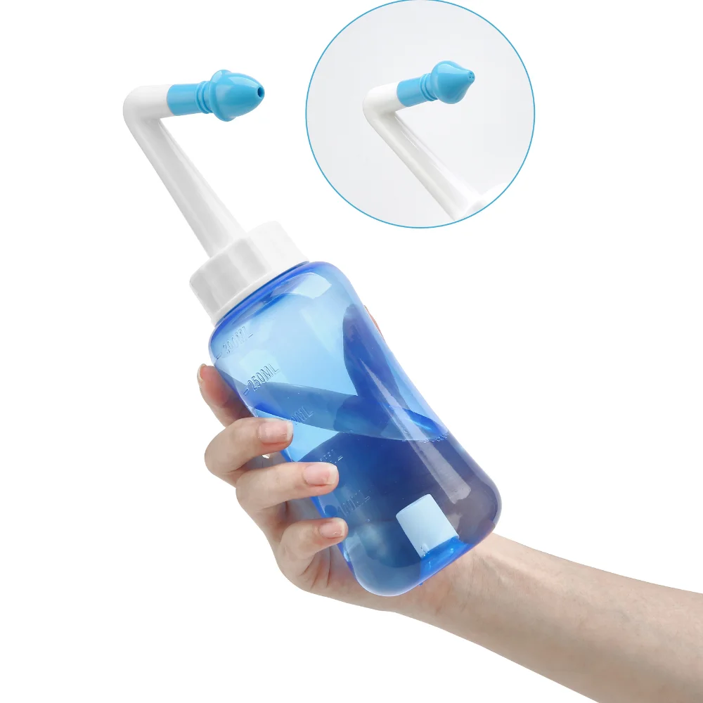 Home Use Nasal Washer Manual Nasal Irrigator 300ml water bottle nasal cannula for family