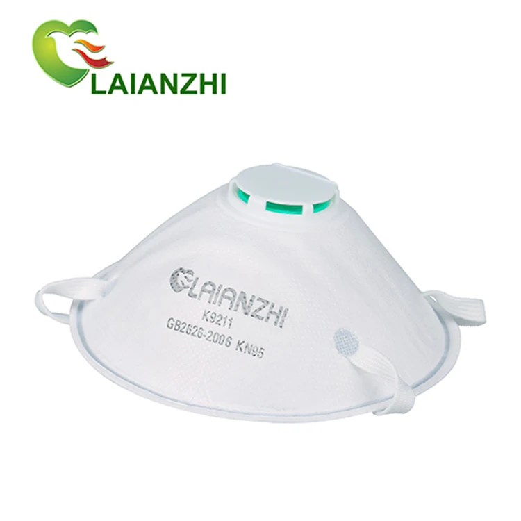 LAIANZHI CE Cup-shape Disposable KN95 4 ply Face Mask With Valve Respirator Factory Price Smooth Breathing Wearing Comfortable