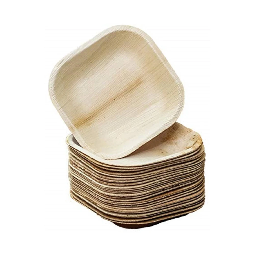Eco Friendly Biodegradable Areca Leaf Plates for Parties Events and Daily Use Sturdy Natural and Sustainable