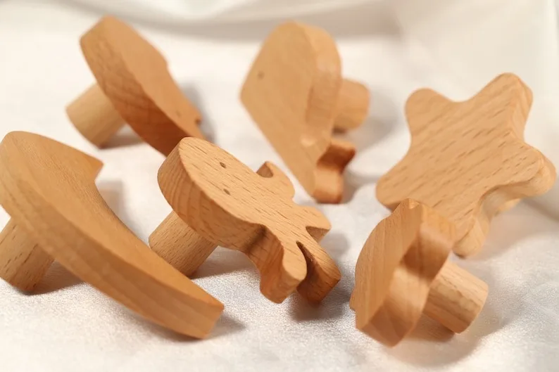 Furniture Handles & Knobs Luxurious Decorative Wooden Knobs with Unique Textures for Artistic Home Interiors from India