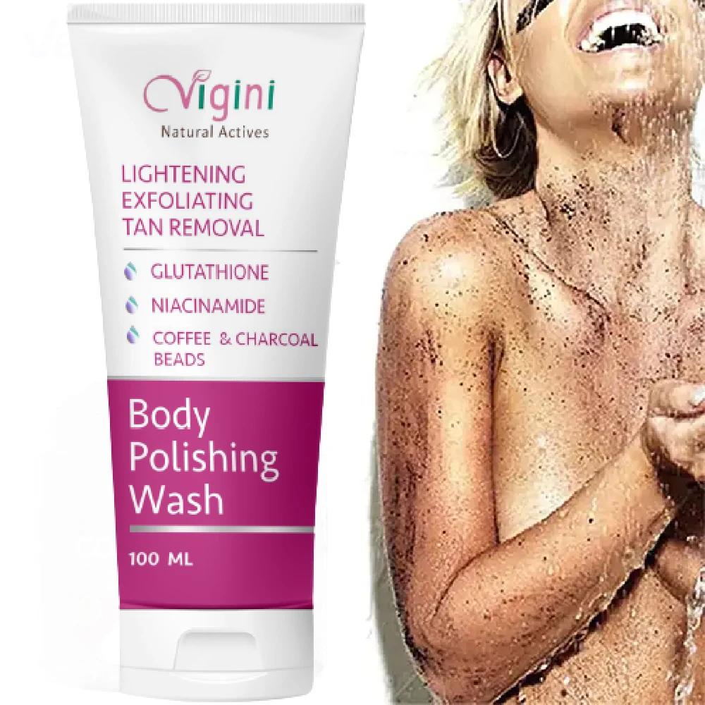 OEM/ODM Lightening Brightening Body Polishing Wash Scrub Shower Gel Helps Reduce Pigmentation Spot & Marks from Indian Exporter