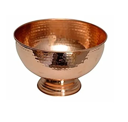 Unique Handcrafted Copper Champagne Punch Bowl Manufacturer Custom Bar Accessories Steel Punch Bowl
