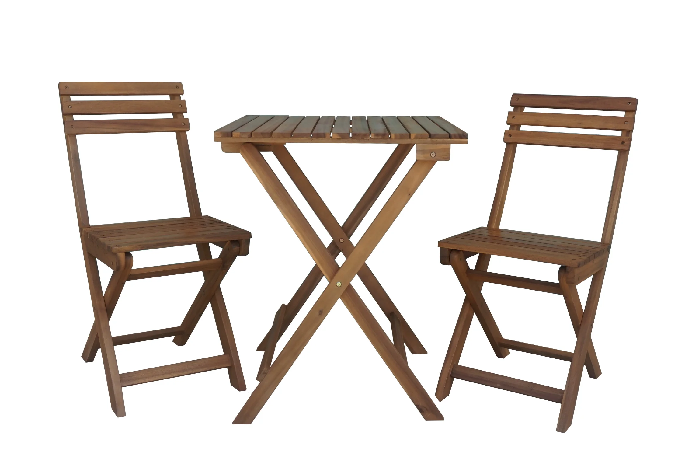 Top Grade Small outdoor set HALAY Bistro set Table and 2 Chairs Made of Wood High Standard from Vietnam Vendors