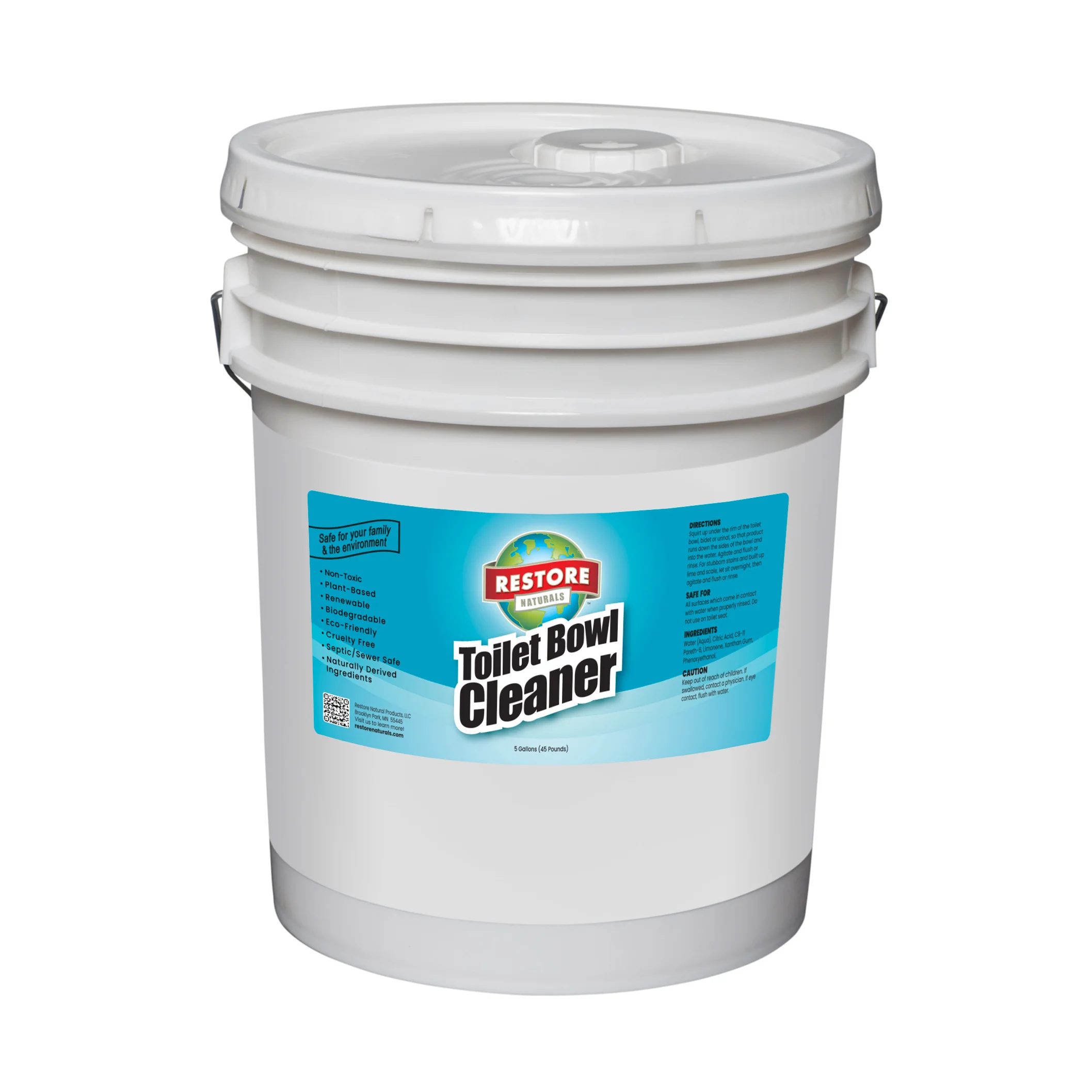 High Quality, Eco-Friendly Toilet Bowl Cleaner without the Harsh Chemicals (5 Gallon Pail)