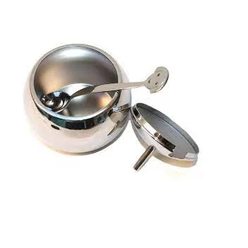 Indian Handcrafted Handmade Metal Sugar Canister Set with Handle Available at Customized Shape and Size