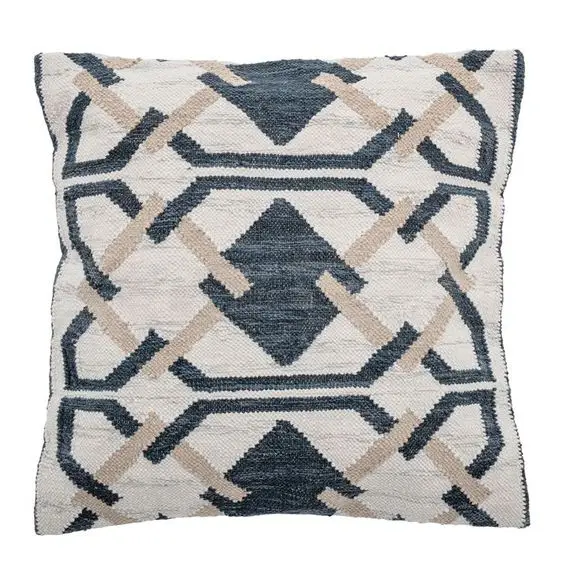 Japanese Simple Paige Hand Woven Embroidery Throw Pillow Covers with Fringing Supplier In India By Avior