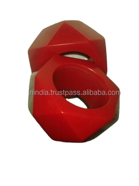 Solid Resin Diamond Cut Napkin Ring Several Colors Wedding Party Table Decoration Restaurant and Hotel Napkin Ring Holder