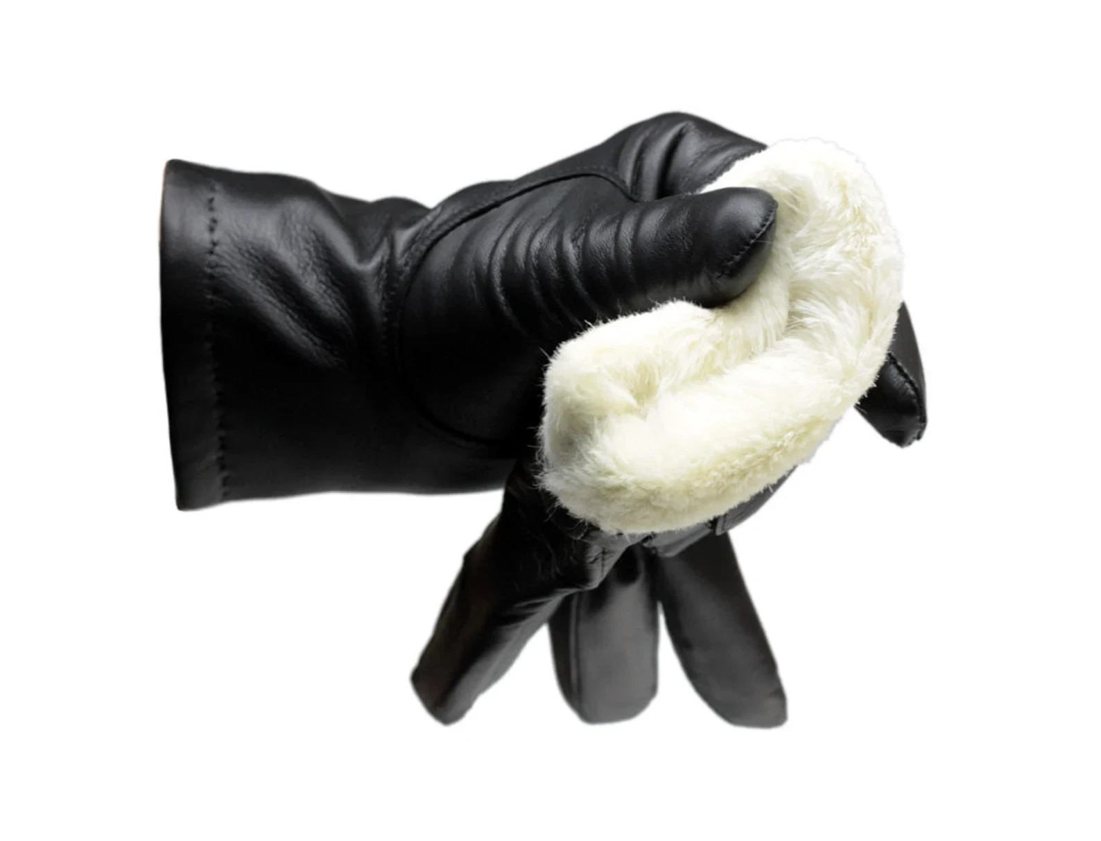 Fashion Women Winter Warm Suede Leather Touch Screen Glove Female Faux Rabit Fur Embroidery Plus velvet thick driving gloves