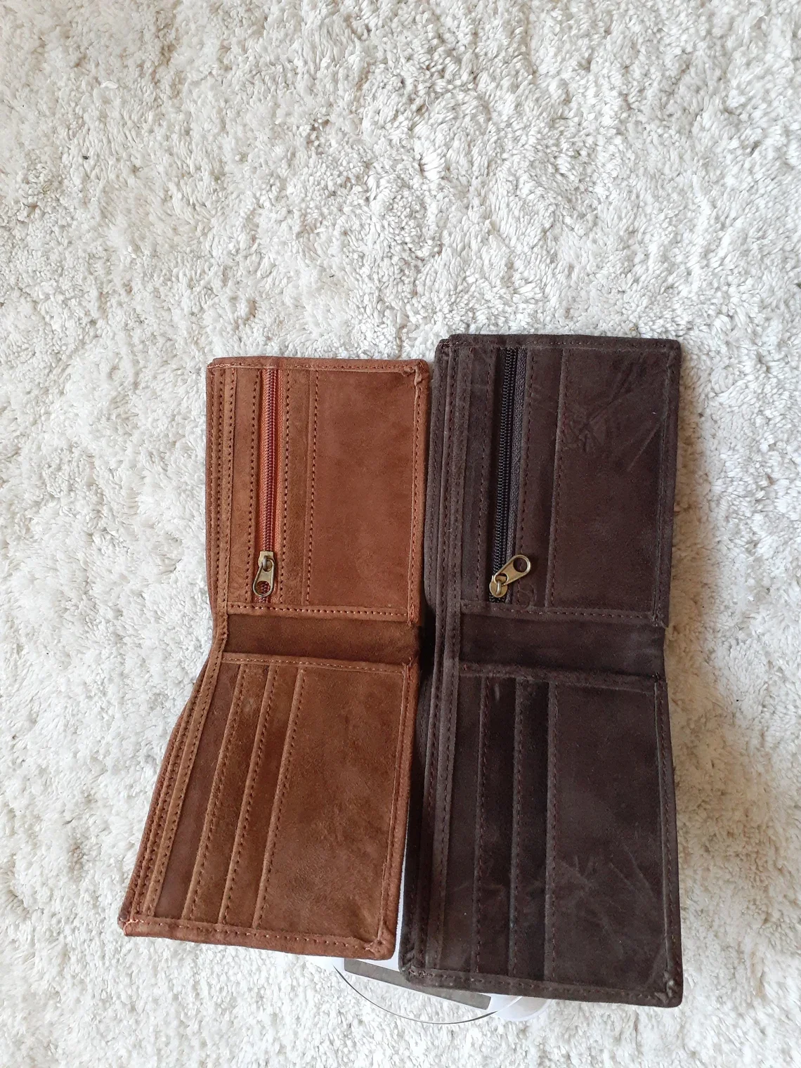 Factory Custom Logo Full Top Grain Men Genuine Leather Blocking Rfid Wallet Bifold Hand Stitched Cowhide Money Card Slot Wallet