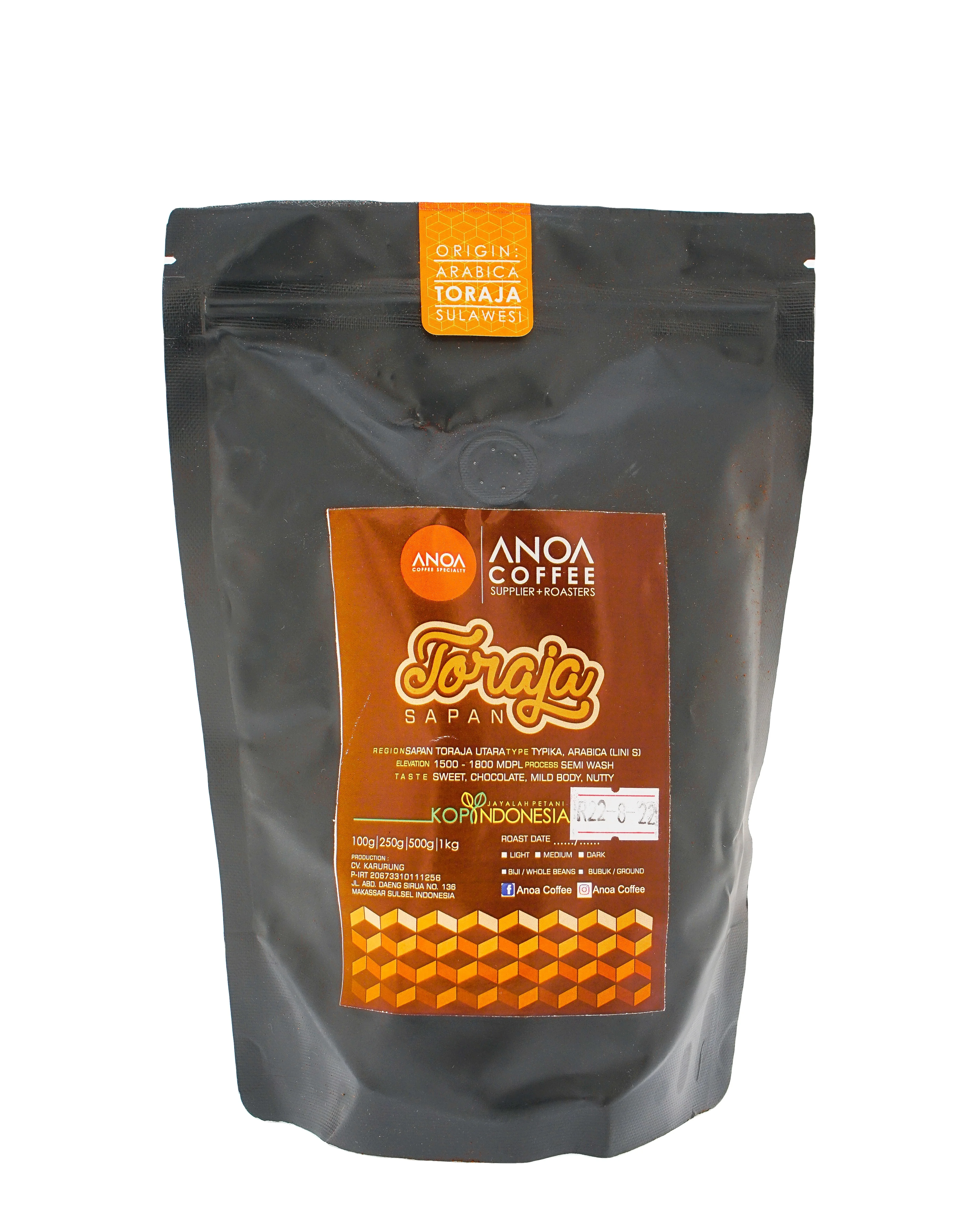 Indonesia Coffee beans Toraja Kalosi Makassar coffee roasted beans 1Kg Hot Selling Product forcafe  Shop by Anoa Coffee
