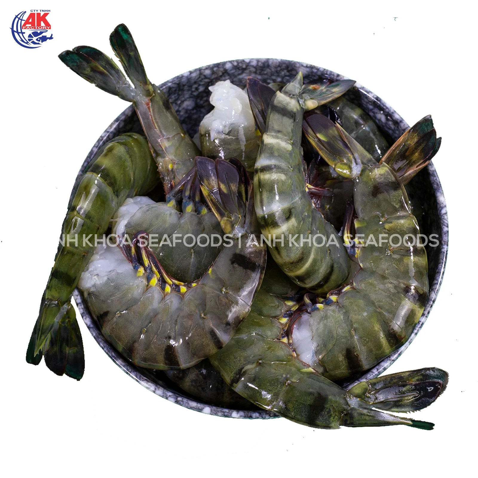 Vietnam Qualified Seafood Frozen Headless Black Tiger Shrimp Shell On BT/HLSO With Custom Weight Order Wholesale