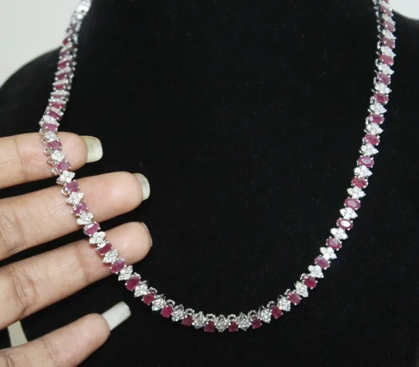 Latest Design 6.80 Ct Diamond Necklaces with 14 K Gold Fine Jewelry Necklaces for Special Occasion from India