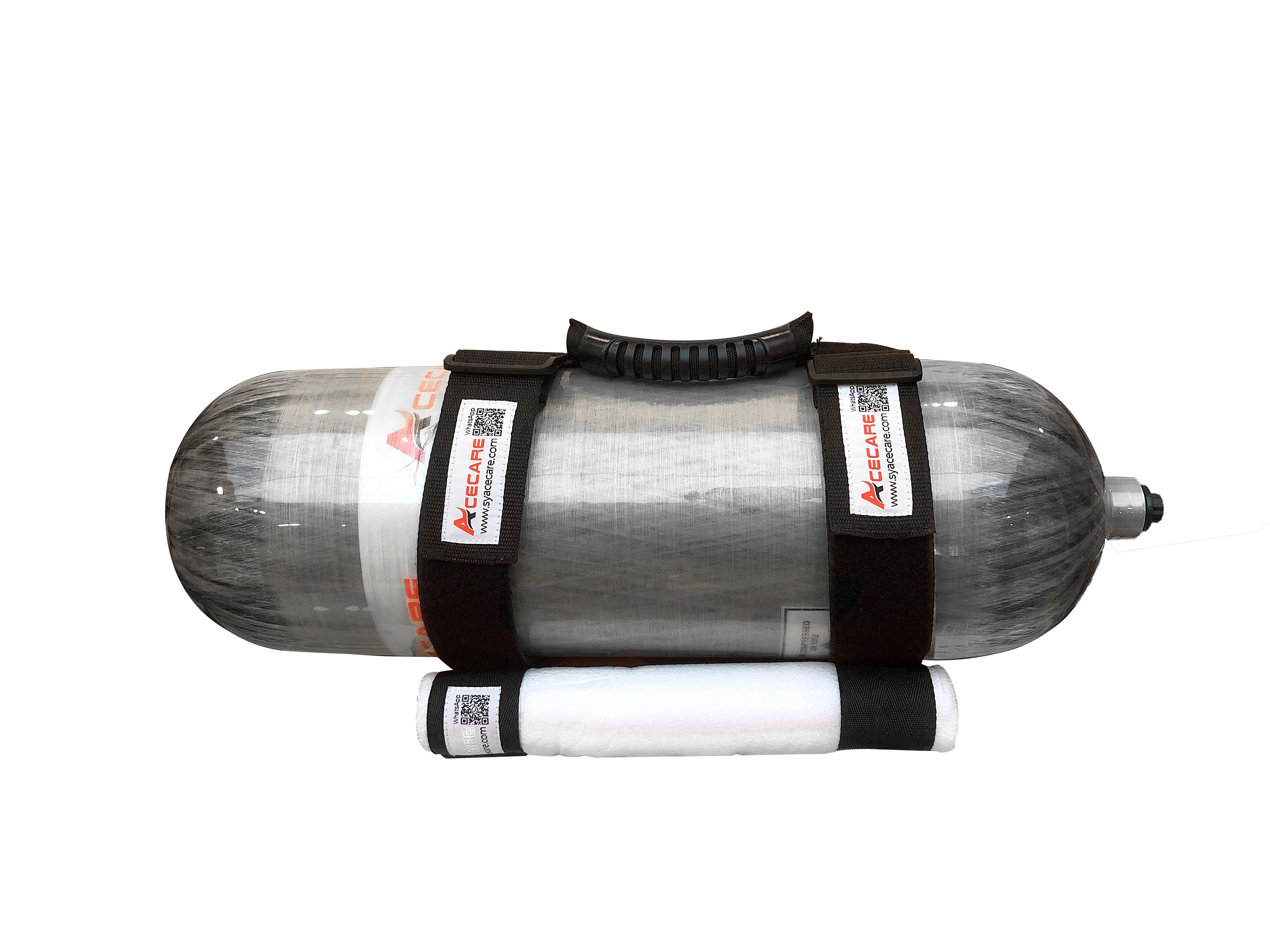 Acecare 6.8L/9L/12L Air Tank Strap Adjustable Portable Handle Scuba Diving Carrier Carbon Fiber Cylinder Holder