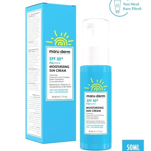 SPF 50+ PA++++ Moisturizing Mineral Filter SunCream Green Tea Cucumber UVA UVB Protection very high protecti 50ml  Private label