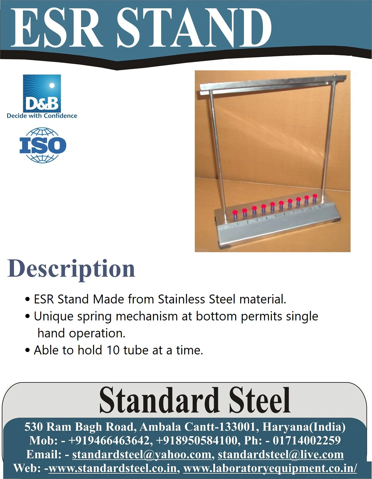 Laboratory ESR Pipette Stand ESR Western Tube Stand Pipette Stand Pathology Lab Equipment blood sedimentation apparatus