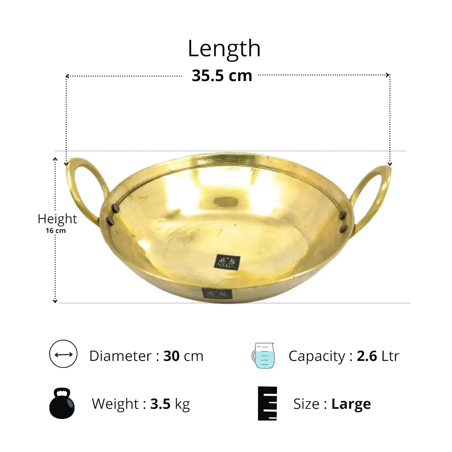 Brass wok handmade antique Brass Hammered wok Easy to wash and clean gift item