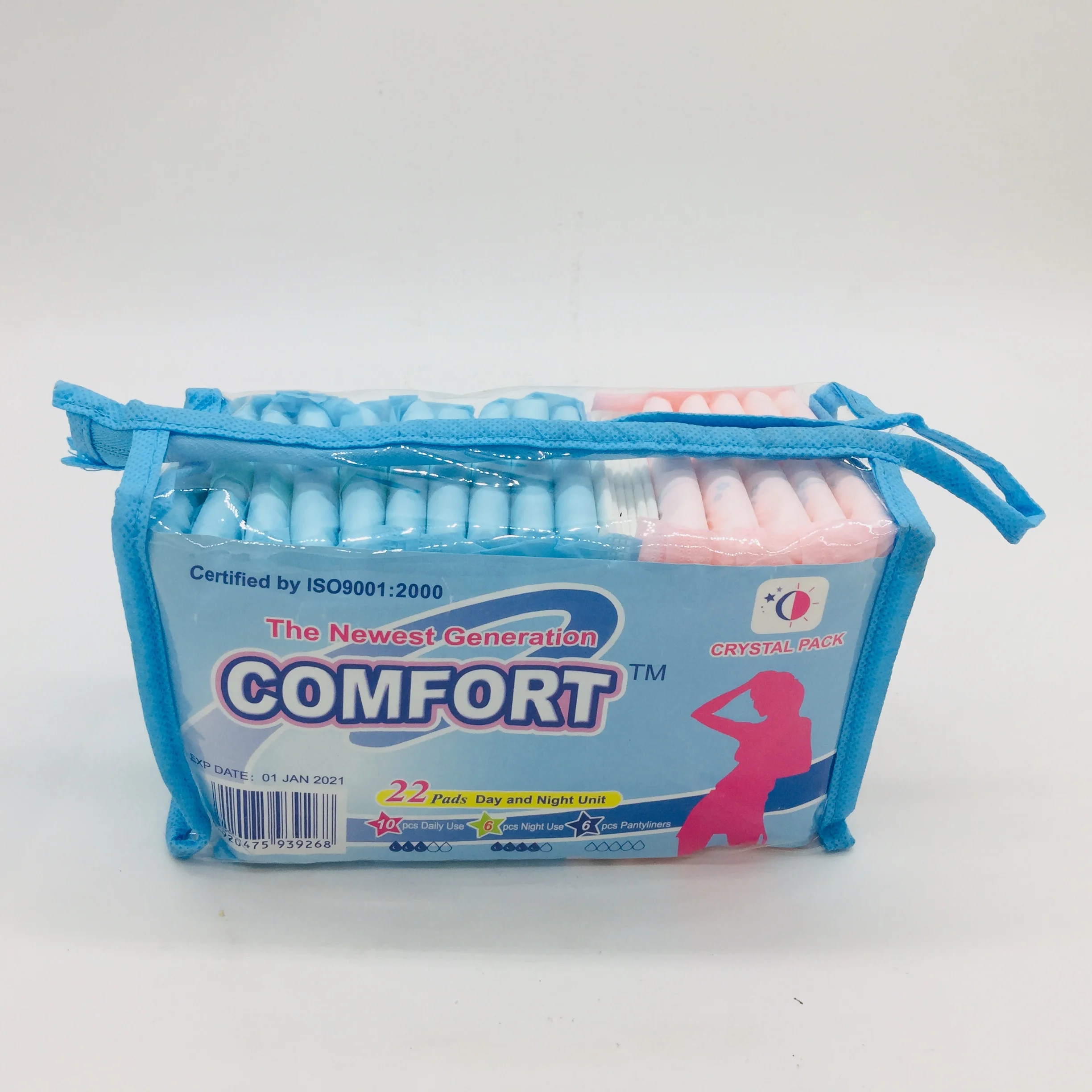 Female Hygiene Product During Menses OEM Supported Sanitary Napkins Zip Bag Women Sanitary Pads