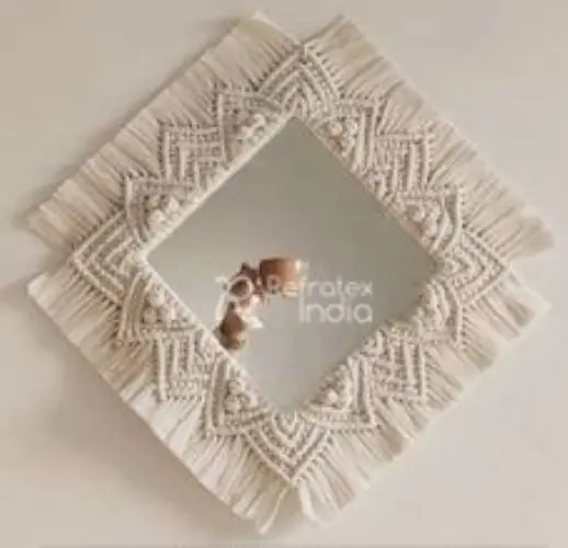 Classy look wall hanging square shape cotton Rope Made Macrame at Wholesale Price from indian manufacture