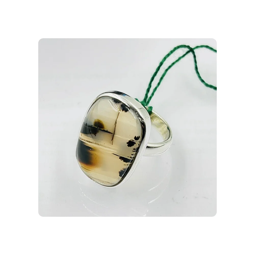 Natural Black Rutilated Quartz Gemstone Cabochon 92.5 Sterling Silver Wedding Ring with Diamond Colorful Gemstone Bride Groom