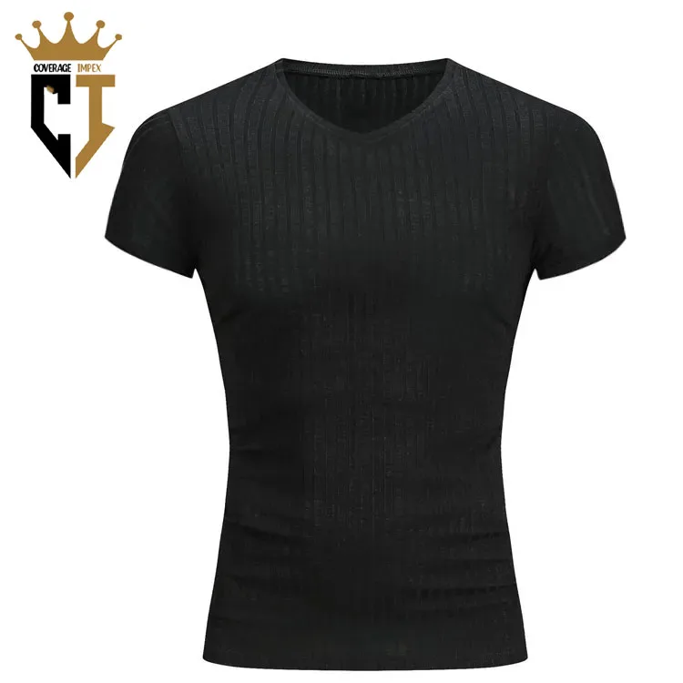 Men O-Neck collar printing logo short sleeve Drop Shoulder polyester t- shirt for men