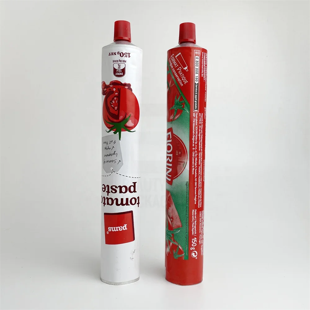 150ml Empty Customization printing Squeeze Collapsible Metal Aluminum Cosmetic Tube for food Packaging