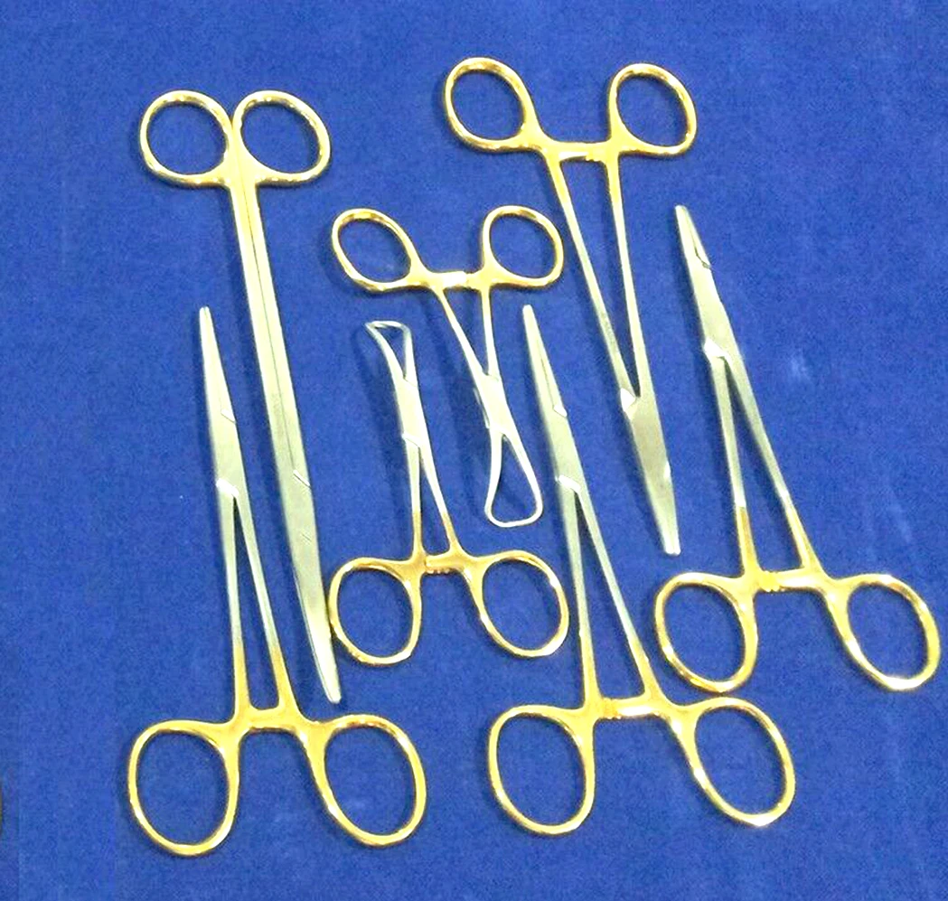 Edgeco GOLD HANDLE GENERAL CANINE SPAY PACK SURGICAL Dental Instrument SET KIT veterinary Forceps Orthopedic Surgery Instruments