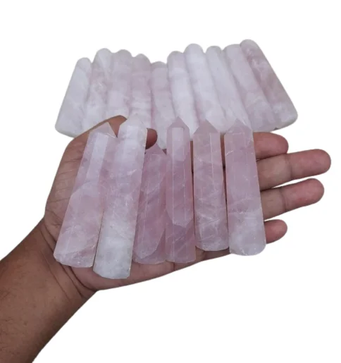 High Quality Natural Rose Quartz  Point obelisk reiki Healing Crystal Tower stone natural stone point wand Stone used for energy