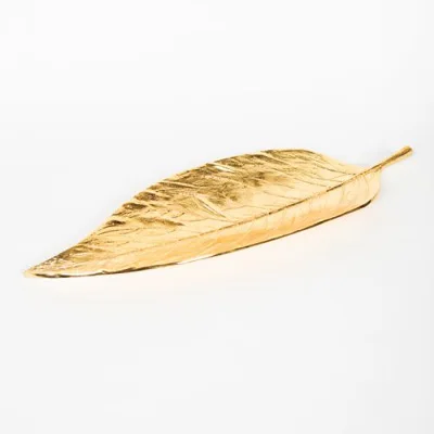 Wholesale High Quality Serving Leaf Shaped Trays Gold Plated For Salad Fruits & Dessert Server Handcrafted For Restaurants Home