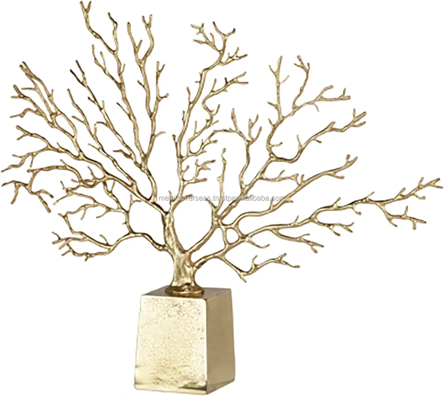 premium quality Metallic Tree and Coral Sculpture Decoration Modern Brass Handicraft Statue