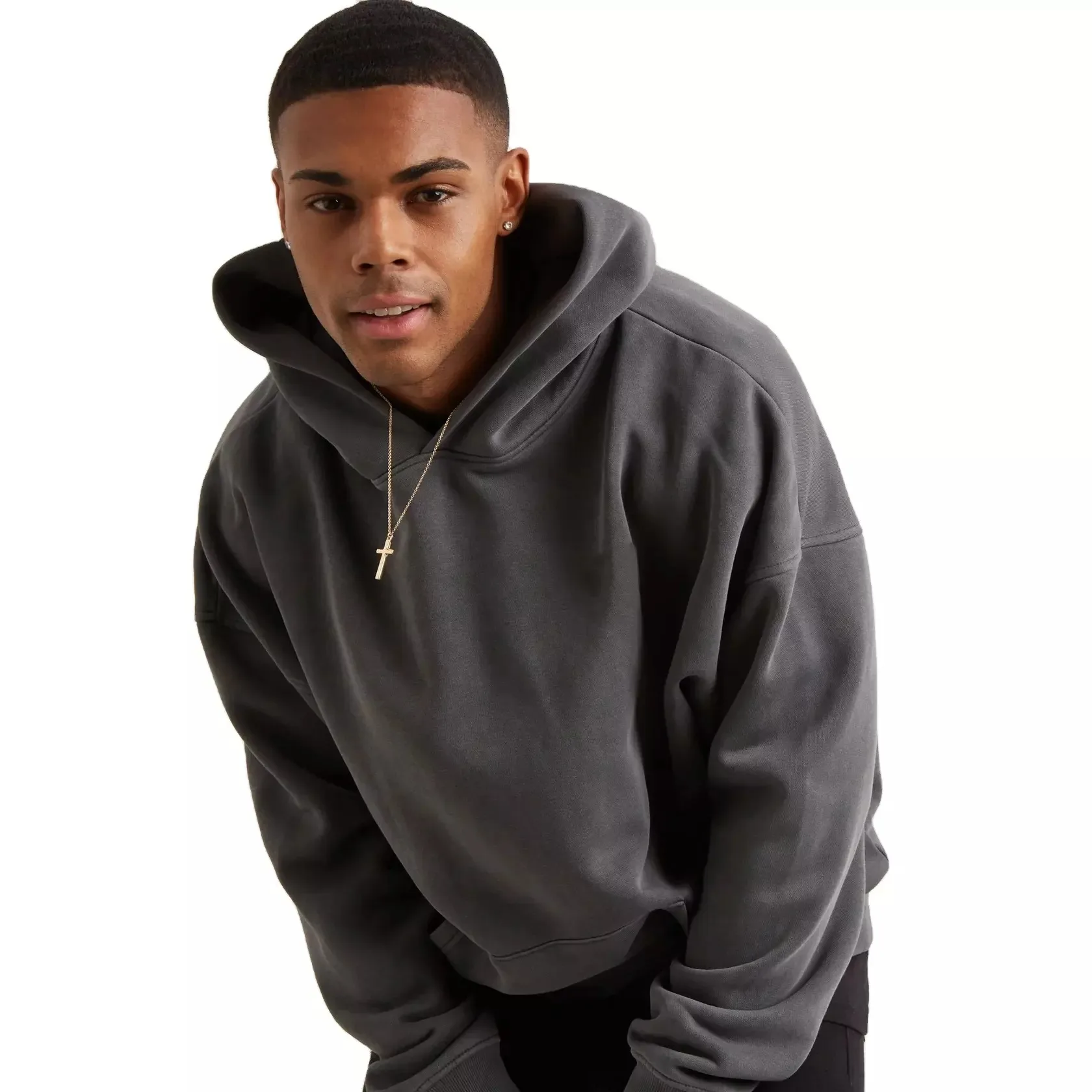 Hooded Solid Color Customized Multi Colors Men Oversized 100% Fleece Men Pullover Hoodie On Sale Now