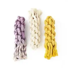 Pet Toys Dual Knots Light Green Eco-Friendly Handmade Candy Shape Cotton Rope Dog Toy For Medium Large Dogs