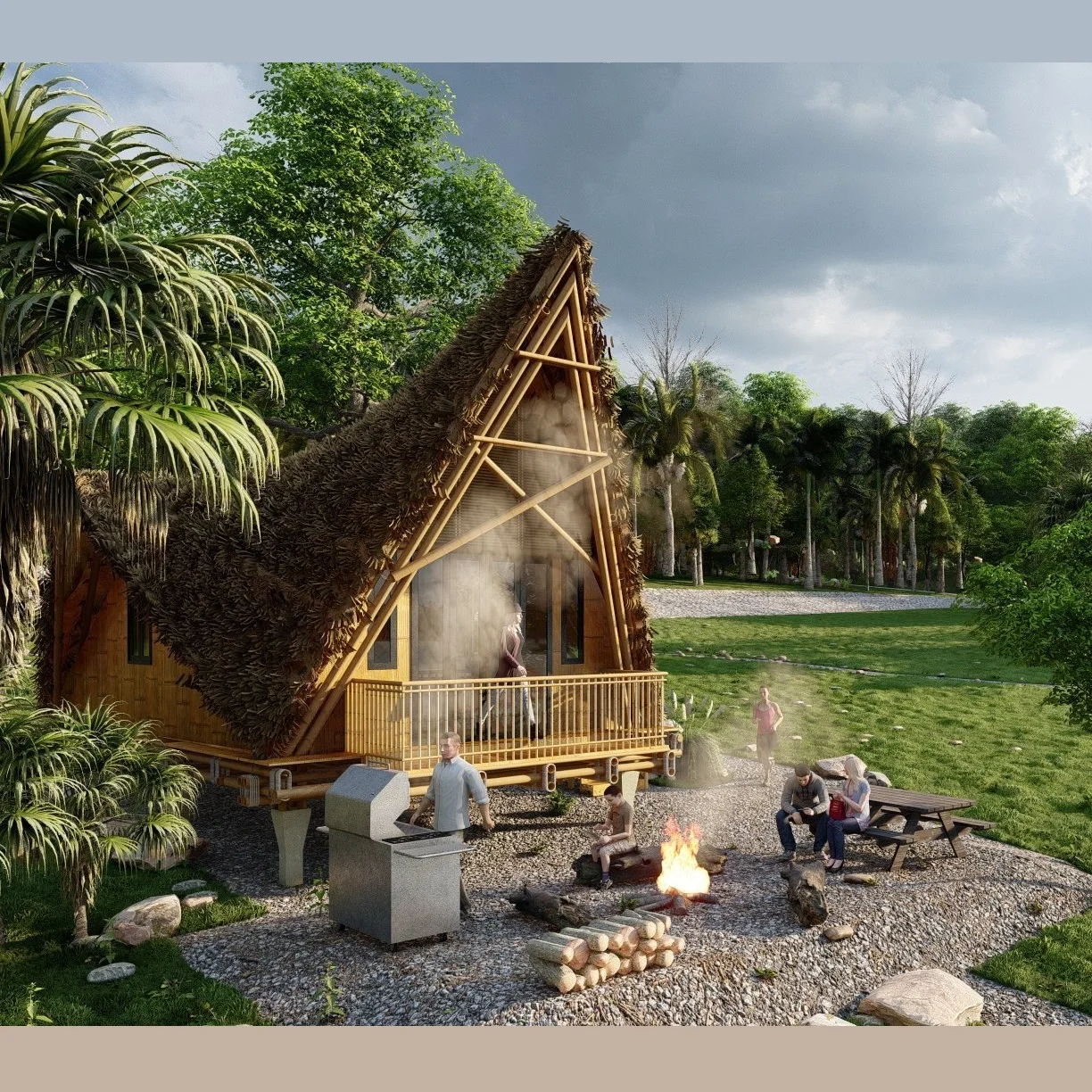 (NO 04) EXPORT TAX 0% VIETNAM 64m2 GREEN PREFAB HOUSE 100% Eco-Friendly CENVINEX Custom 20FT 40FT vila Container Modern hot sale