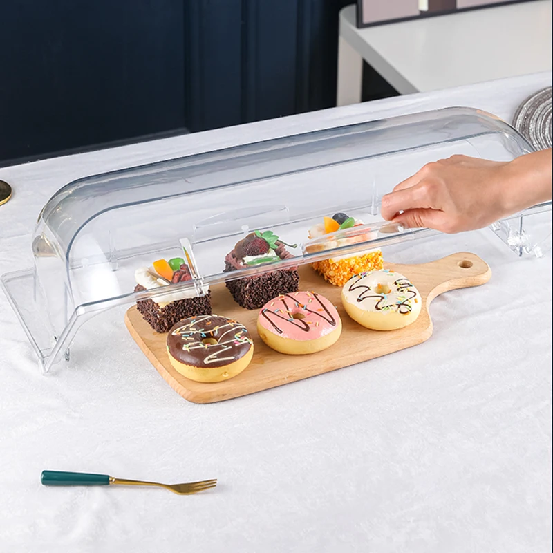 Cake Bread Clear Dome Cover rectangle Clear Polycarbonate Round Dome Transparent Food Dish Cover