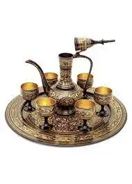 Japani Carved Brass Aftaba