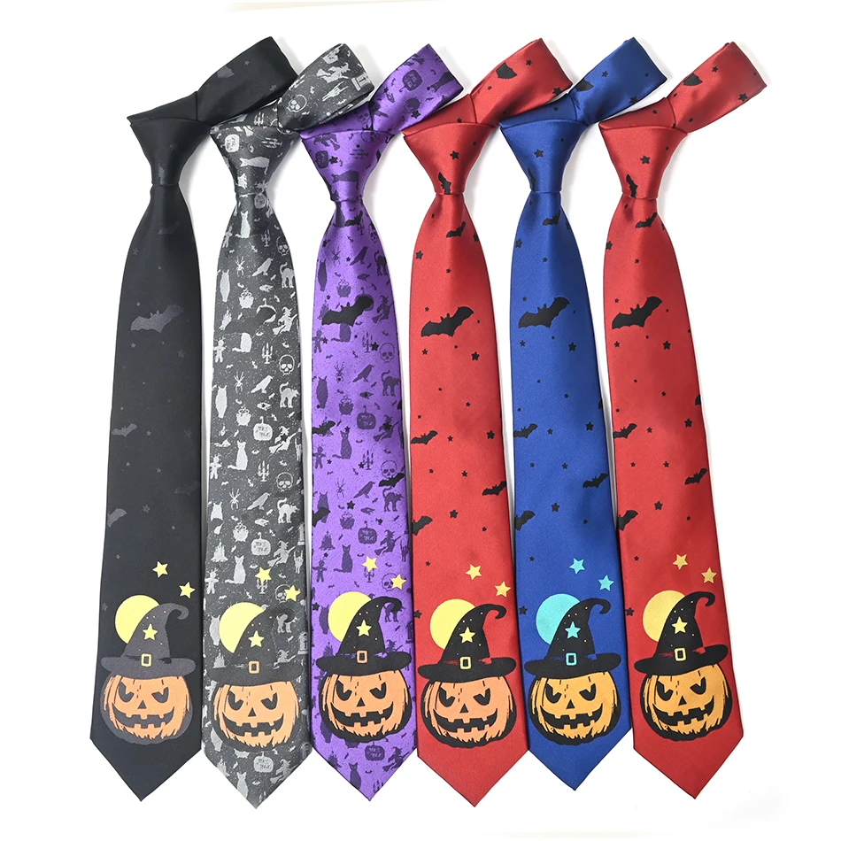 Yili Funny Mens Tie Holiday Season Party Gifts Neckties for Halloween Thanksgiving Christmas