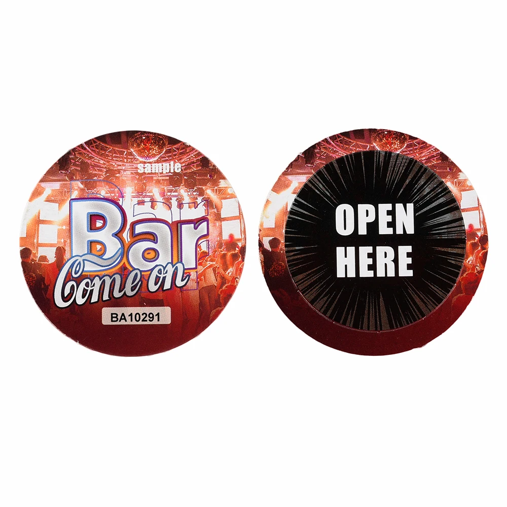 Professional Manufacturer OEM ODM One Window Pull Tabs Break Open Lottery Tickets Free Design Round Chips Pull Tab Cards