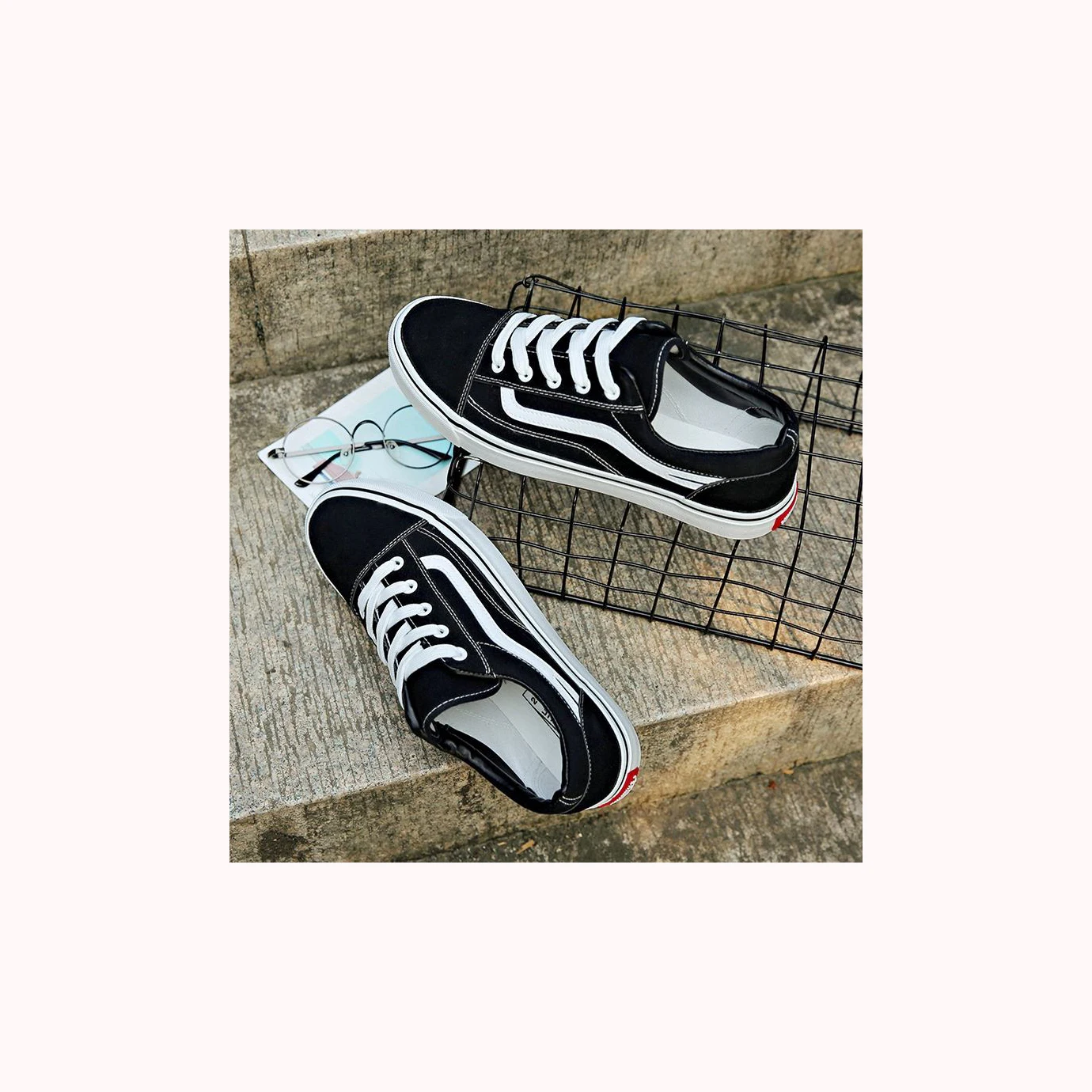 Custom OEM ODM Casual Men Shoes Trendy Fashion Daily Wear All Match Canvas Upper Low MOQ