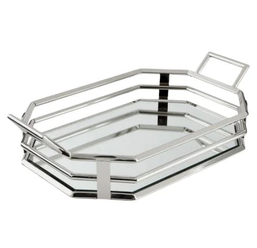 Luxurious Elegant Newest Design Metal New Style Aluminum Decorative Tray For Home & Showroom Usage