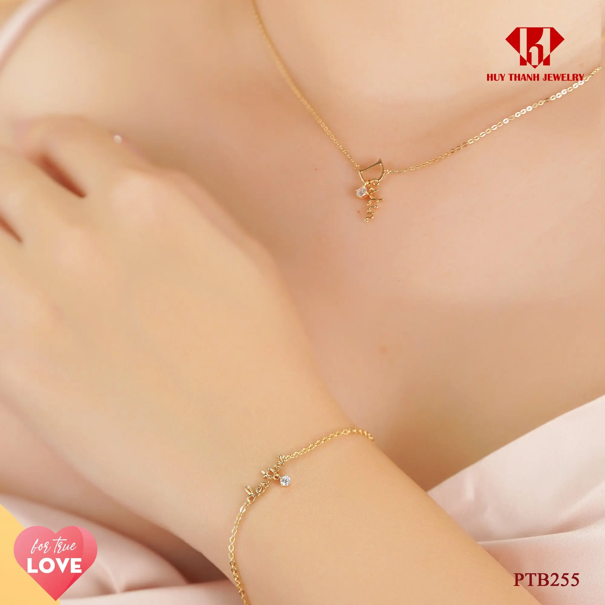 Custom destiny bracelet 18k solid yellow gold bracelet women high quality jewelry manufacturer HTJ brand LPTB255