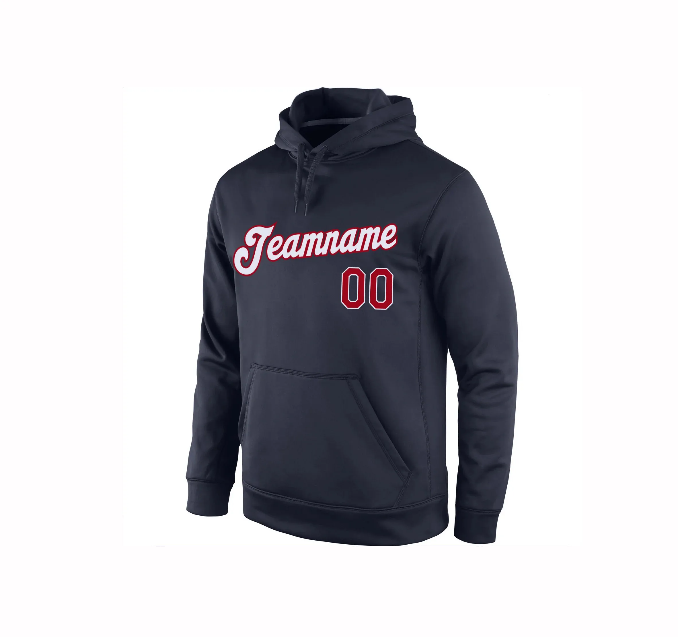 Custom Stitched Navy Gray-Aqua Sports Pullover Sweatshirt Hoodie