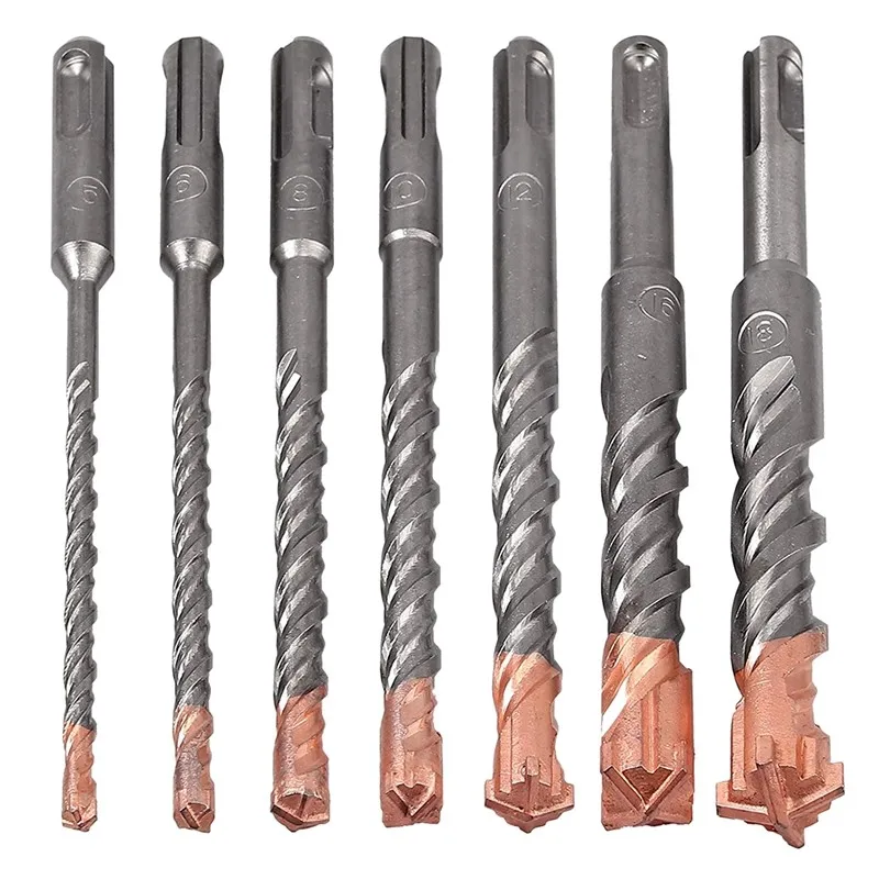 6mm 12mm 4 Flute Hammer Sds Plus Drill Bits for Concrete
