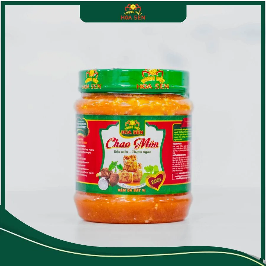 OEM соевые бобы, жареные слоеные тофу, супер богатые 170 г туонг Viet Hoa Sen приправы, вьетнамские приправы, стеклянная банка с ферментированным творогом